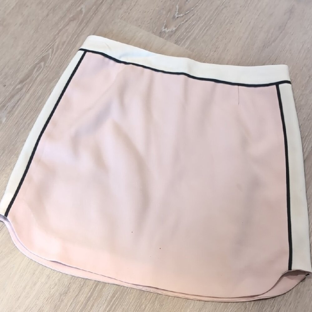 Babaton Cream A-Line Mini Skirt for Work